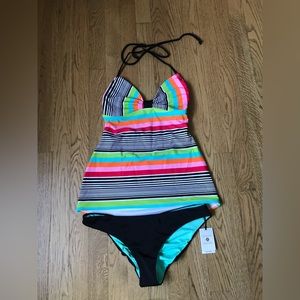 Fun Hobie tankini striped top with new Shade & shore bottoms.